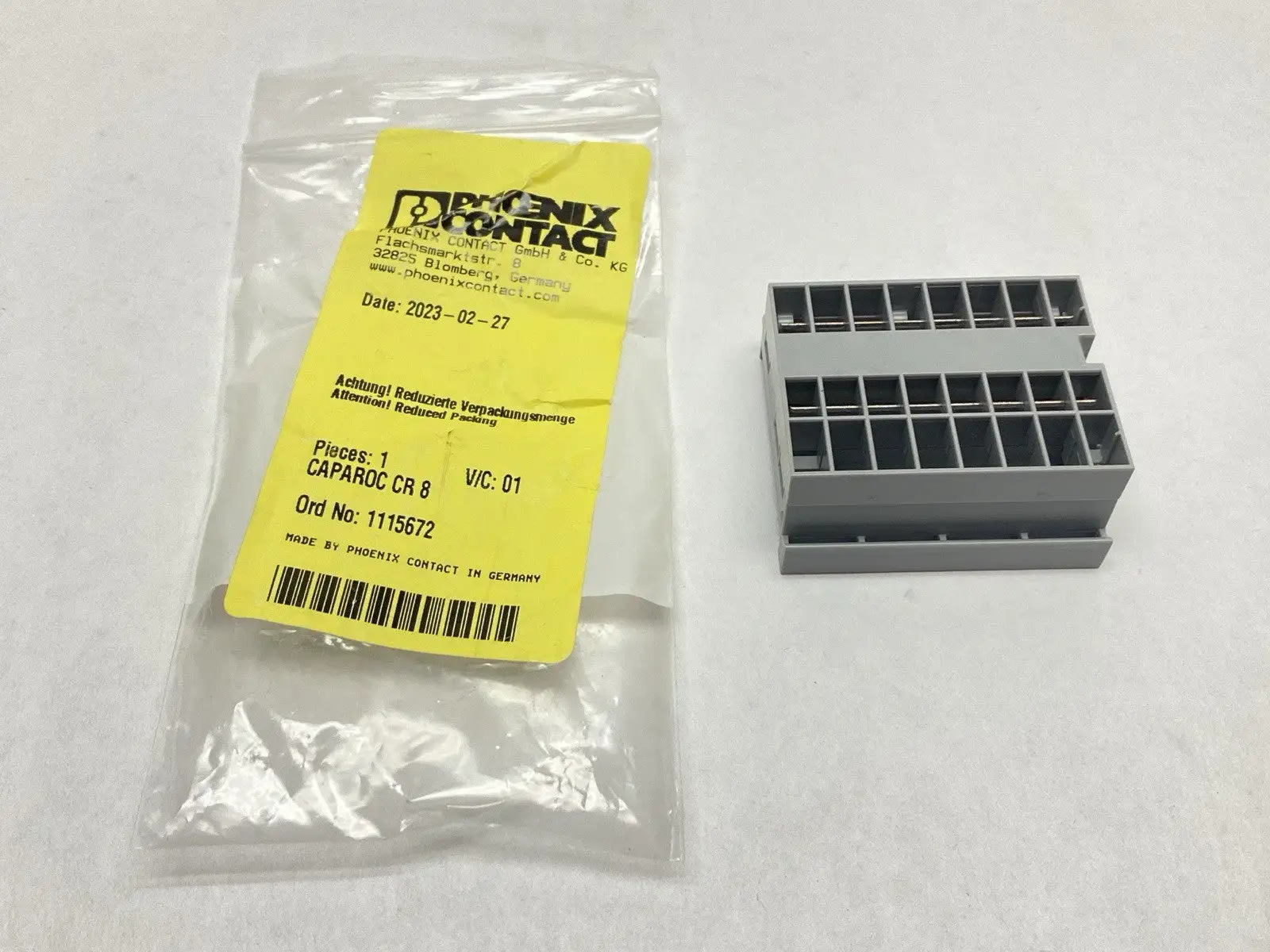 NEW PHOENIX CONTACT BUSBAR 8-SLOT 1115672