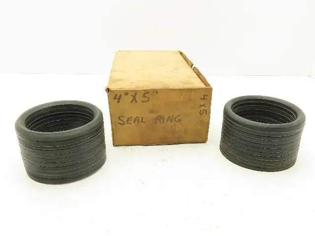 V-Packing Chevron Rubber Fabric Seal Split Ring 4"x 5"  Lot of 22