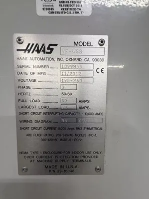 2012 HAAS VF-4SS Vertical Machining Centers | Bayou Machinery (12)