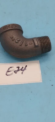 1 black 1/2" Black Malleable iron 90 Degree elbow