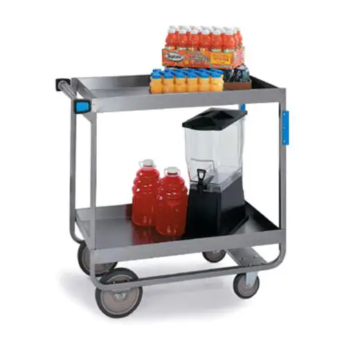Lakeside 557 2 Level Stainless Utility Cart w/ 700 lb Capacity, Raised Ledges
