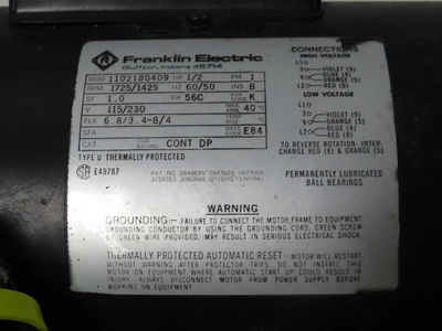 Used FRANKLIN ELECTRIC _UNKNOWN_ Vacuum Pumps | OCO Industrial #1638433
