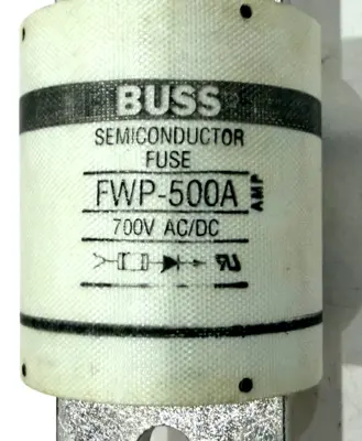 NEW BUSSMANN FWP-500A SEMICONDUCTOR FUSE 700V AC/DC FWP500A
