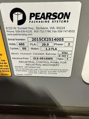 USED 2015 PEARSON PACKAGING SYSTEMS CE25