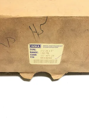 Wika 4.5″ Pressure Gauge 212.34 1000 PSI 1/4″ NPT LM 9834206