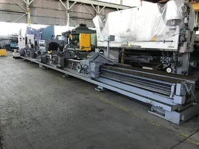 32.5" X 22'/10' LODGE & SHIPLEY HOLLOW SPINDLE DUAL BED ENGINE LATHE: STOCK #10927