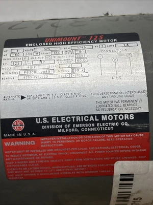 New | in-Stock US MOTORS P63CRB-2889 Miscellaneous MRO Indiana US | J&J Industrial Supply #1556335