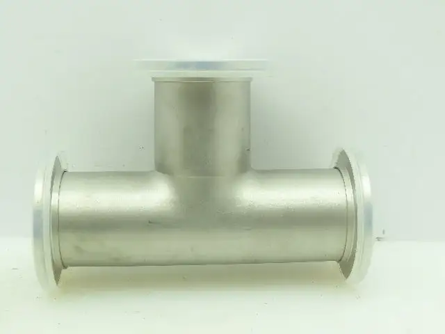 Agilent KT01500246 Tee NW40 Klamp Flange Fitting Stainless Steel 1.5"