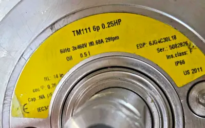 Interroll Drum Motor TM111 6P 0.25hp