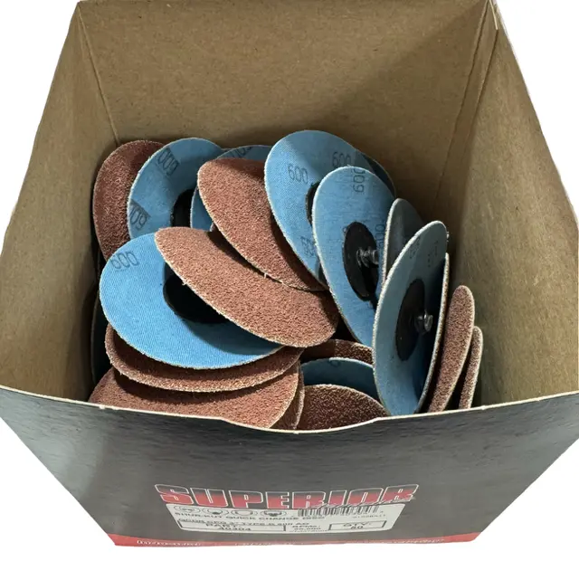 Superior Abrasives 3" Roloc Sanding Discs 600 Grit Aluminum Oxide 50 Pack