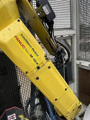 Used 2008 FANUC M10IA DUAL ARM ROBOTIC FOAM CELL WITH A/B SIDED INDEX TABE/ COULD CONVERT TO WELD CELL Robotic Welding Cells | Harbor Machinery Inc. #1283347