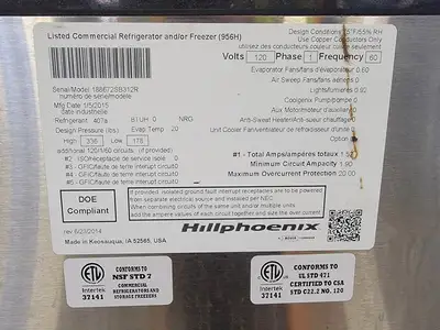USED 2015 HILLPHOENIX SB312R