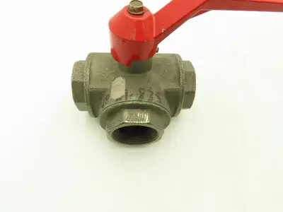 Renus 2" NPT Aluminum 3-Way Ball Valve Full Port