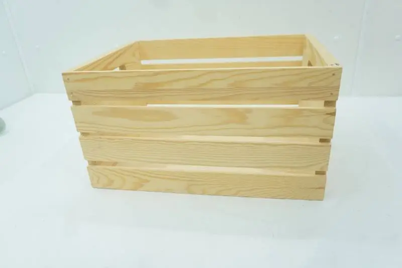 Stackable wood crate,12.5" x 18" x 9.5"
