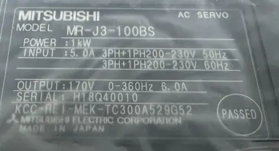 NEW MITSUBISHI MR-J3-100BS SERVO AMPLIFIER MELSERVO MR-J