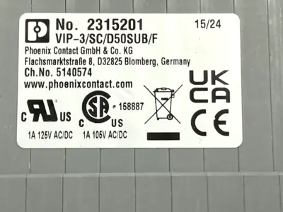 USED PHOENIX CONTACT VARIOFACE INTERFACE MODULE 50-PIN DSUB 2315201