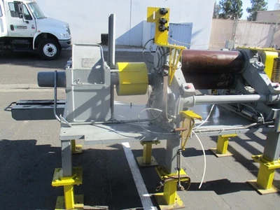 10" x 24" Stewart, 2-roll inclinded rubber calender/2-roll mill