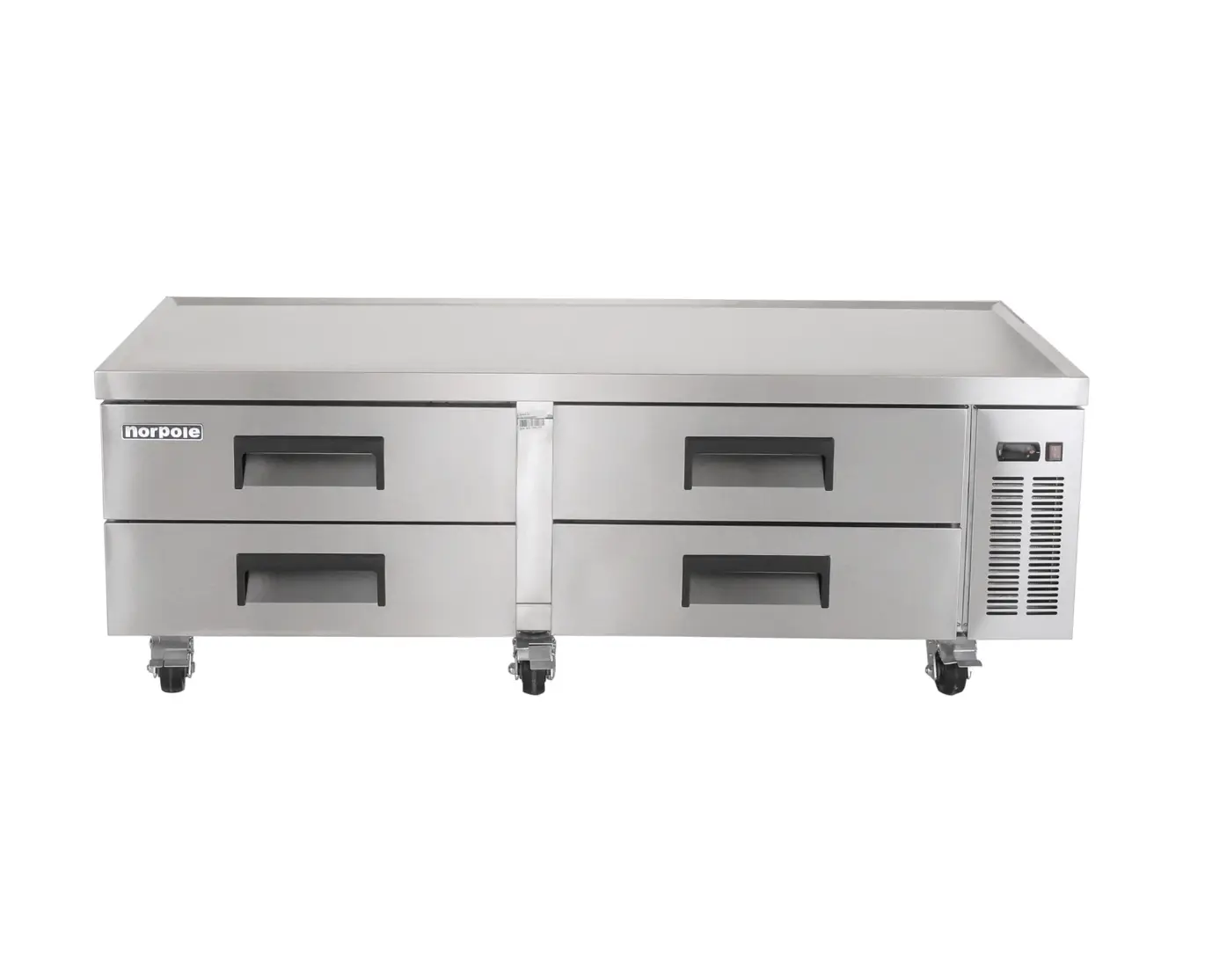 Magic Chef 72 IN WIDE, 16 CU. FT. 4-DRAWER CHEF BASE COMMERCIAL REFRIGERATOR IN STAINLESS STEEL