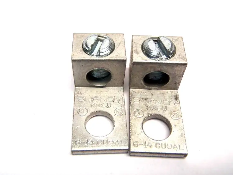 Used BURNDY 1.06" ALUMINUM MECHANICAL CONNECTOR LUG 6-14 AWG Connector Accessories | Maverick Industrial Sales #1109682