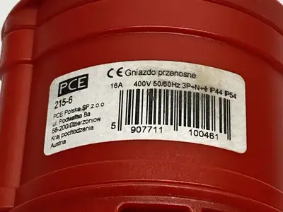 215-6 | PCE  CEE Connector 16A 5p 6h 400V IP44 SHARK - New Other
