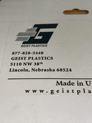 NEW GEIST PLASTICS 0106FM