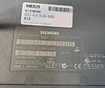 Siemens 6ES7 414-3XJ04-0AB0 SIMATIC S7-400 Loc3B41