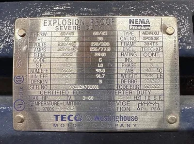 NEW TECO WESTINGHOUSE XP0602