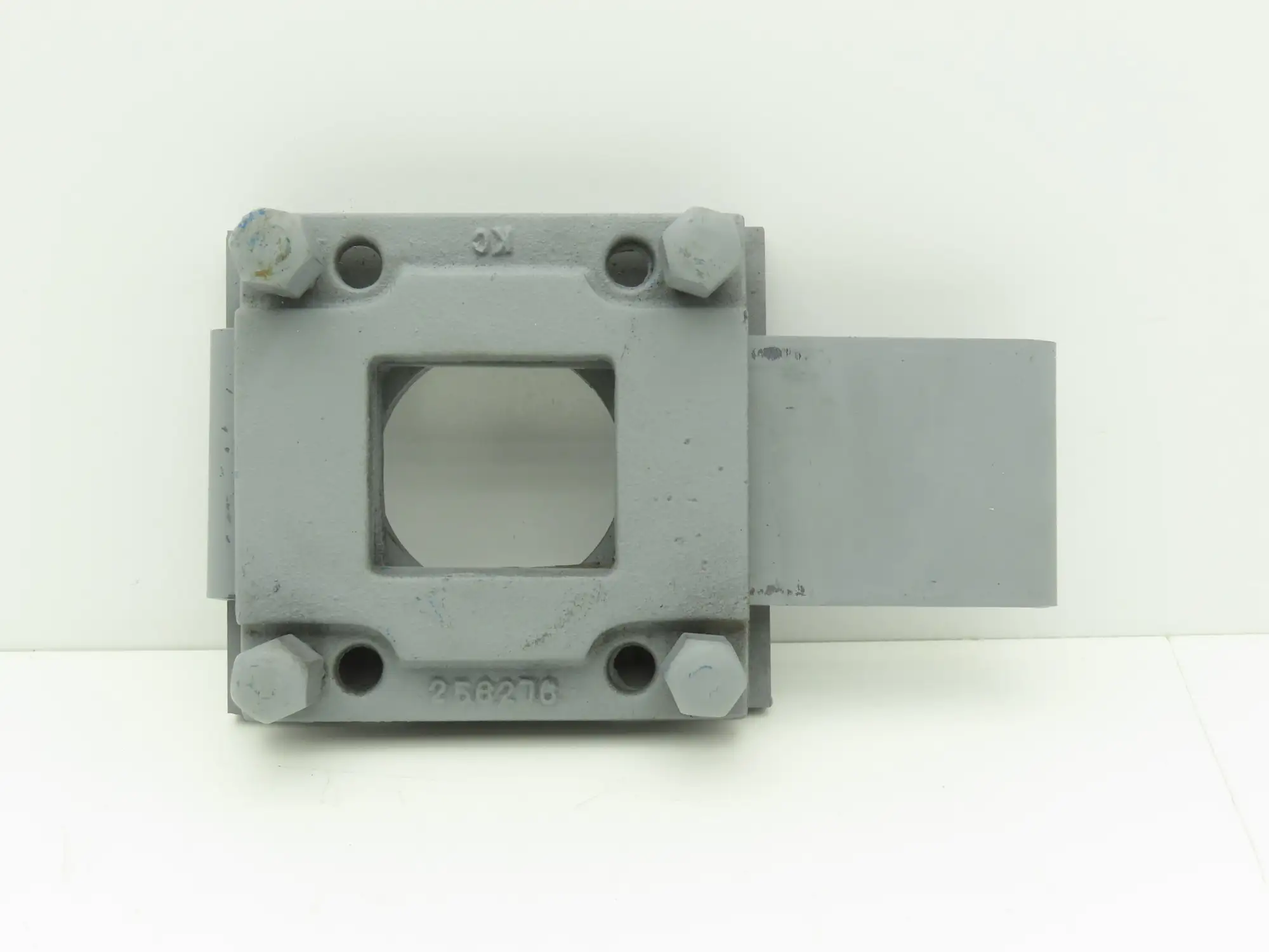 Steel Hopper Feed Bin Manual Slide Gate 3"Opening 6-1/4"x7" Flange Gray