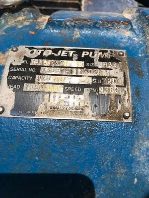 Rotojet Model D433 High Pressure Pump SS