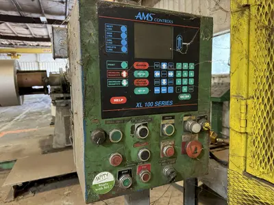 48” WIDE CUT-TO-LENGTH LINE: FAMCO SHEAR WITH FEED ROLL & AMS CONTROLS: STOCK #23384