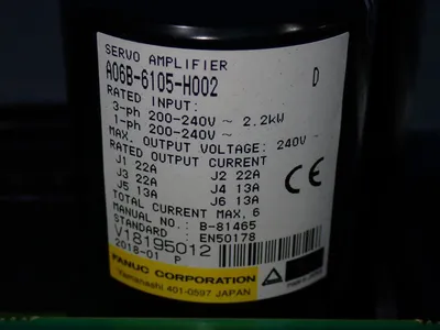 Used FANUC A06B6105H002 Servo Drives Ohio US | HGR 24 #1133403