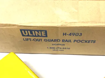 New | in-Stock ULINE Lift-Out Rail Pockets for Guard Rails, Yellow, Steel, PACKAGE OF Guard Rails Michigan US | Maverick Industrial Sales #1398160