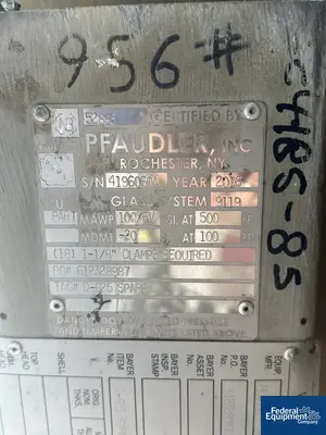 USED Pfaudler 20" x 267" Pfaudler Glass Lined Column, 100#