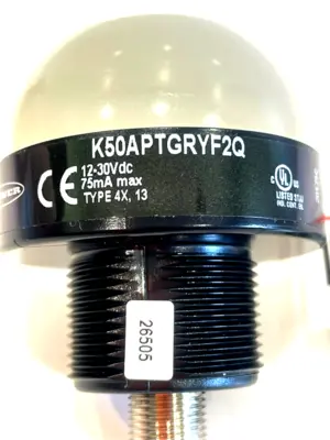 NEW BANNER ENGINEERING K50APTGRYF2Q TOUCH PUSH BUTTON