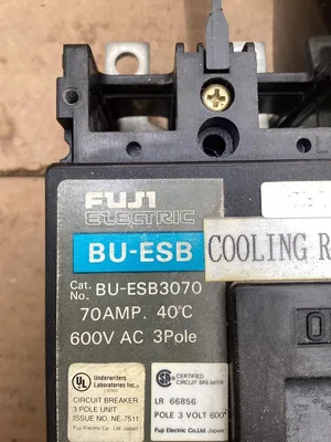 Fuji Electric BU-ESB3070 70A Circuit Breaker; 56271234; 70A 600V 3 Pole