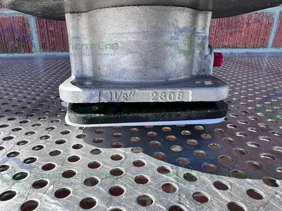 USED ITT PURE-FLO A216 DIAPHRAGM STAINLESS STEEL VALVE 1.5" W/ ASCO VALVE POSITIONER