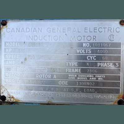 Canadian General Electric 350 HP Motor