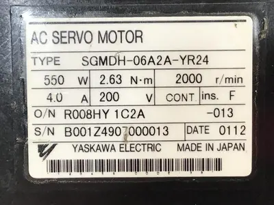 USED YASKAWA SGMDH-06A2A-YR24