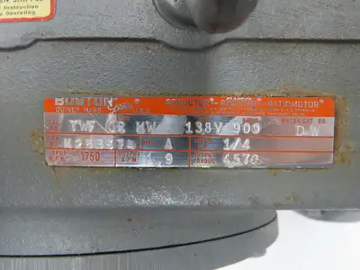 Boston Gear TWF OR MW Gearmotor 900:1 Reducer 1.9 RPM Output 1/4Hp 230V 3PH 56C