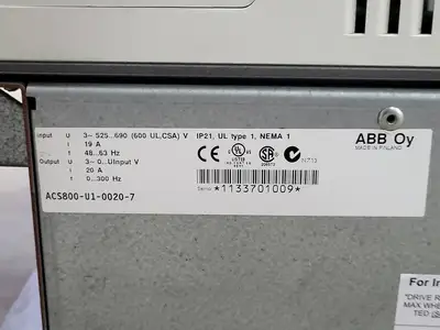 USED ABB ACS800-U1-0020-7