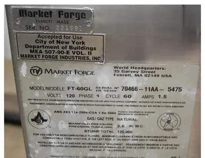 Used MARKET FORGE FT-60GL Gas Cooking Equipment British Columbia CA | Surrey Food Equipment #1545699