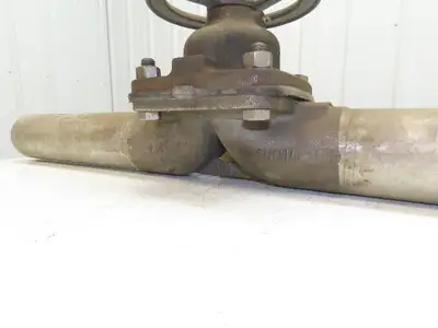 Hills-McCanna 3" Manual Diaphragm Pinch Valve Stainless Pipe Butt Weld 35"L