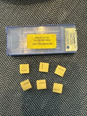 Lot of 6 Sumitomo Carbide Inserts SEC422 AC325 Lathe Mill Made in Japan