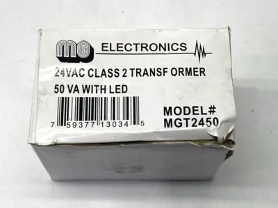 USED MG ELECTRONICS TRANSFORMER CLASS 2 24VAC