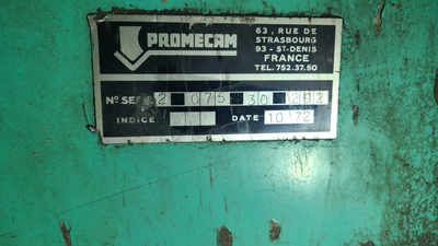 U14497 Promecam press brake 75 ton