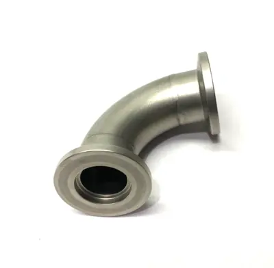 USED AGILENT STAINLESS STEEL 90-DEGREE ELBOW FITTING 1.5" CLEARANCE NW16