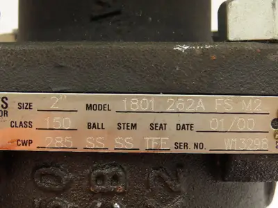 Watts 1801-262A-FS-M2 Steel 2Pc Flanged 2" Ball Valve 150# 285 CWP Full Port