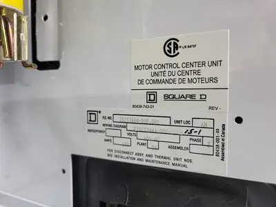 USED SQUARE D MODEL 6