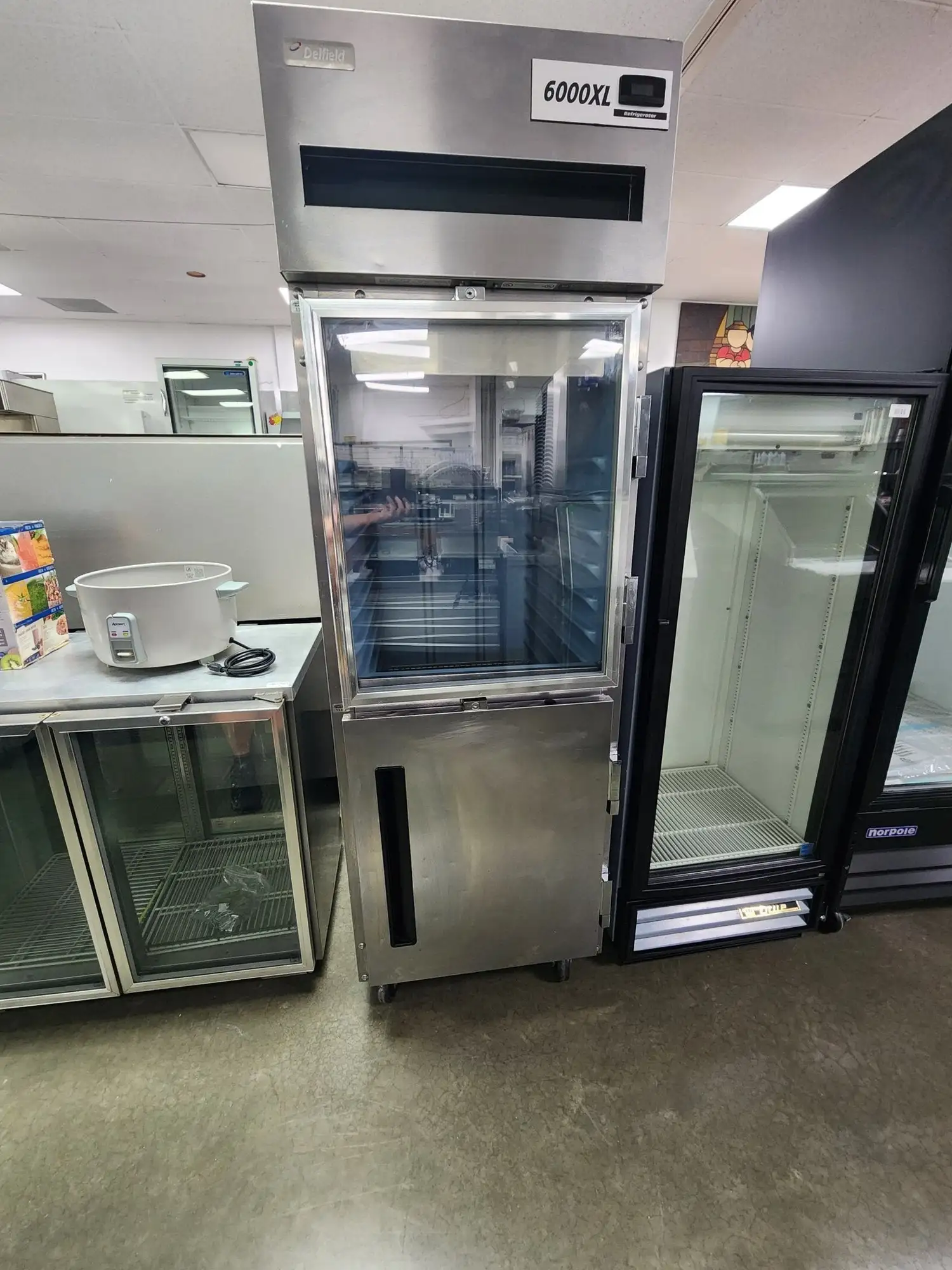 Used Delfield Used Delfield 6025XL One Section Reach In Refrigerator, (2) Right Hinge Solid Door Refrigerators Illinois US | Falcon Restaurant Supply #1376714