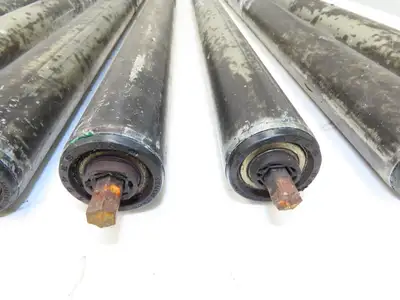 1.9"x 40"BF Galvanized Steel Gravity Conveyor Roller 7/16" Hex Axle  Lot of 10